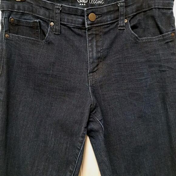 Gap Legging Jeans Womens 8/29 Blue Rinse Stretch Denim Jegging Slim Pants Cuffed - Picture 4 of 15